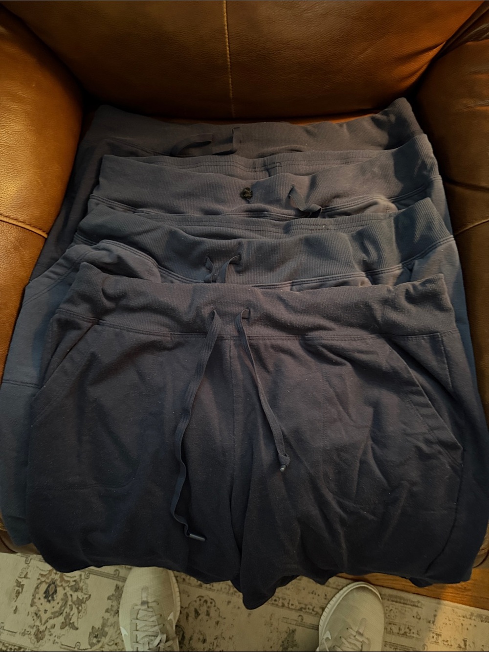 Women’s Athletic Works Navy Blue Drawstring Lounge Shorts